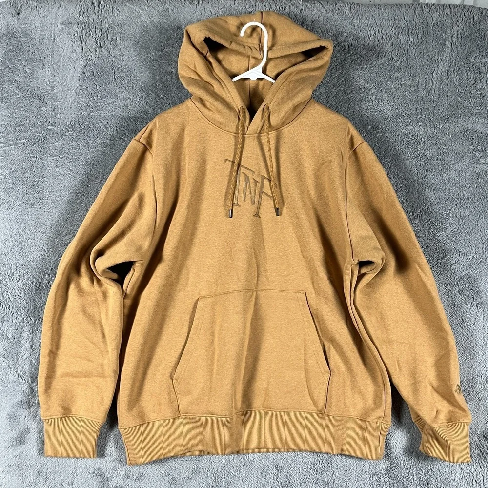 The North Face Heavyweight Hoodie Mens Large Almond Butter Monogram Relaxed Fit